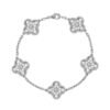 18K Vintage Alhambra Diamonds Clover Bracelet