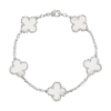18K Vintage Alhambra Five Motifs Pearl Bracelet