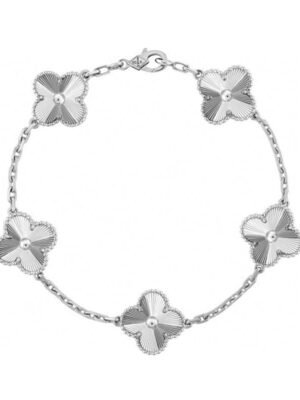 18K Vintage Alhambra Five Motifs Clover Bracelet
