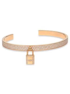 18K Kelly Clochette Diamond H Bracelet