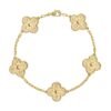 18K Yellow Gold Five Motifs Clover Bracelet