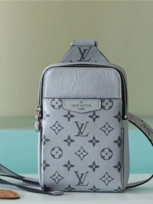 LV Outdoor Sling Bag Taigarama Gunmetal Gray For Men, Bags, Crossbody Bags 8.3in/21cm LV?