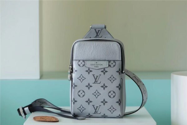 LV Outdoor Sling Bag Taigarama Gunmetal Gray For Men, Bags, Crossbody Bags 8.3in/21cm LV?