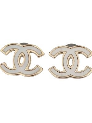 18K CC Black & White Earrings