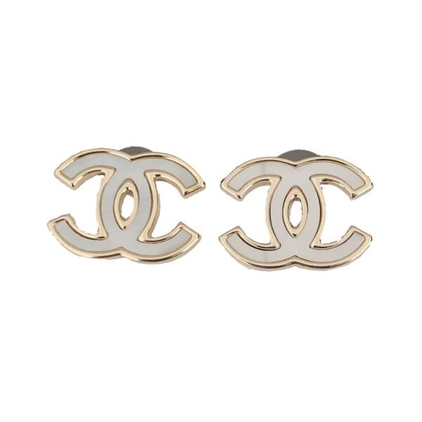 18K CC Black & White Earrings
