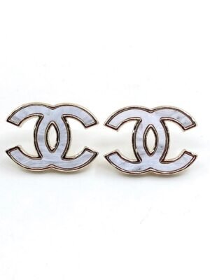 18K CC Marble Earrings
