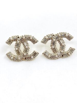 18K CC Push Back Earrings