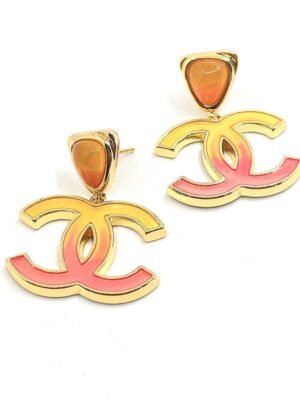 18K Classic Peach CC Dangle Earrings