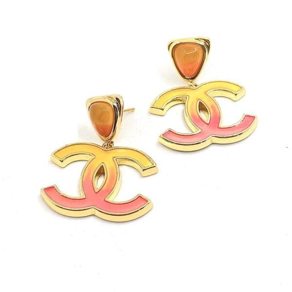 18K Classic Peach CC Dangle Earrings