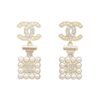 18K CC Pearl Shape Earrings