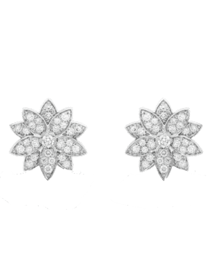 18K Lotus One Flowers Small Earrings