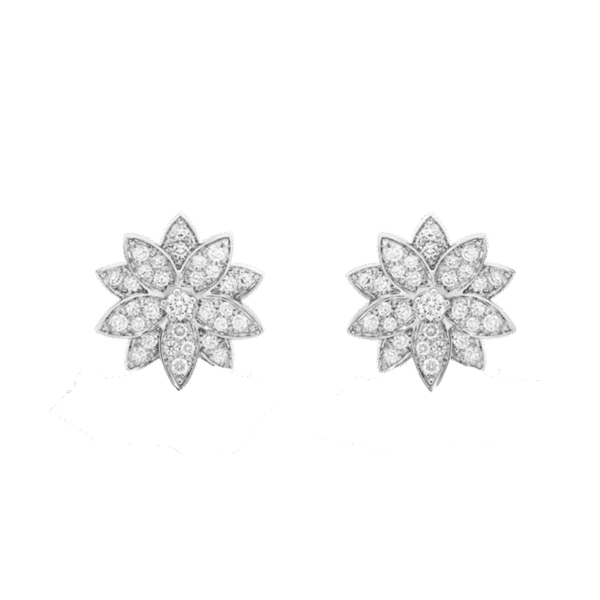 18K Lotus One Flowers Small Earrings