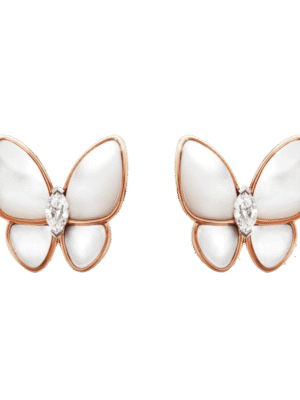 18K Two Butterfly Earrings