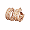 18K Perl¨¦e Clovers Hoop Earrings