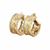 18K Perl¨¦e Clovers Hoop Earrings