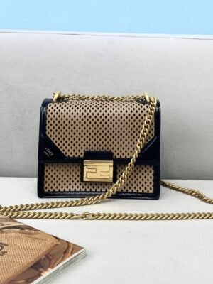 FI Small Kan U Black and Brown Bag For Woman 19cm/7.5in485