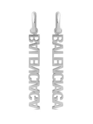 18K BB Typo Mirror Hoop Earrings