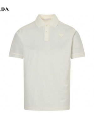 Prada Classic White Polo Shirt