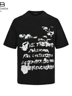 Balenciaga Save the Date Black T-Shirt
