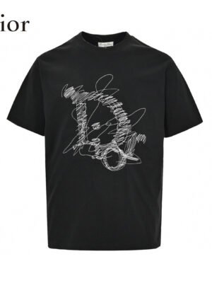 Dior Scribble Design T-Shirt