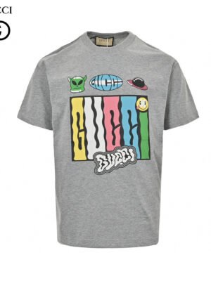 Gucci Cartoon Graphic T-Shirt (Grey)