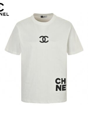 Chanel Double C Logo T-Shirt (White)