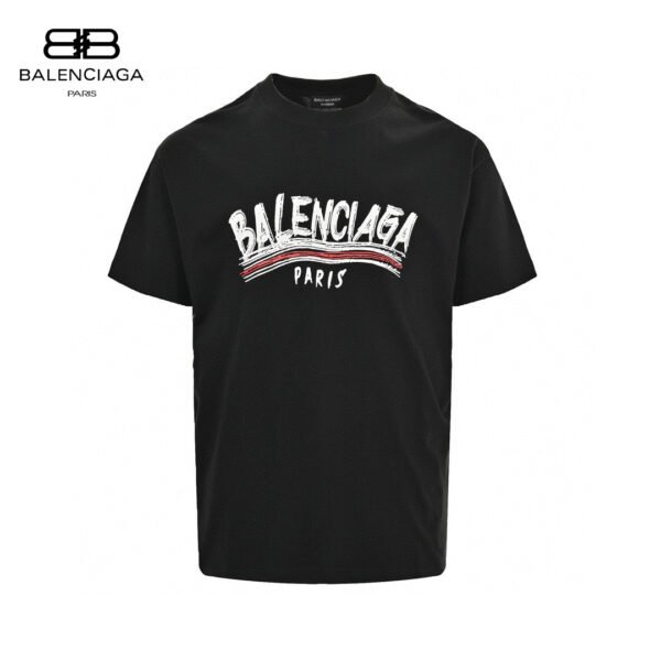 1_2d40d7f1-42ba-4e11-8ccb-6897f5423729 Balenciaga Paris Logo T-Shirt