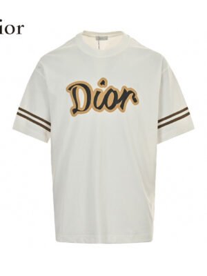 Dior White and Brown T-Shirt
