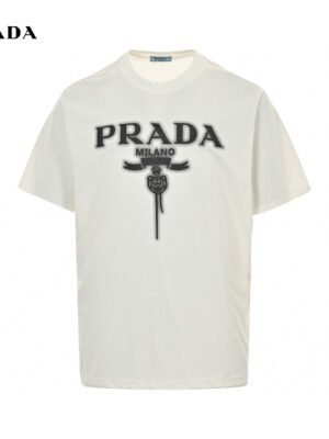 Prada Milano White Emblem T-Shirt