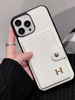 H Leather Card Holder iPhone Case