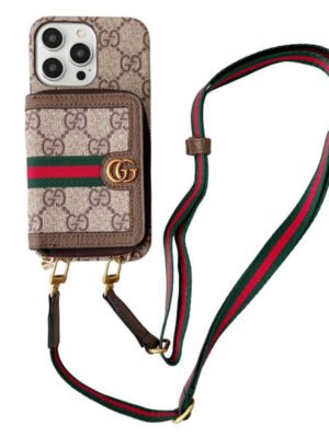 Lou GG Card Holder Chain iPhone Case