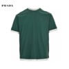 1_6276bc44-5af5-4daa-8067-4407d098724f Prada Green Contrast Trim T-Shirt