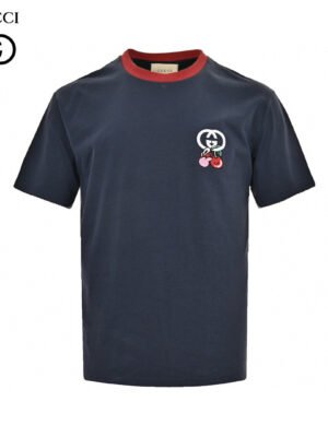 Gucci Cherry Logo Navy T-Shirt
