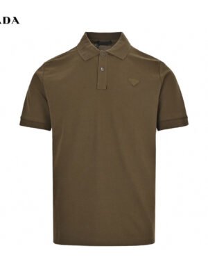 Prada Classic Olive Green Polo Shirt