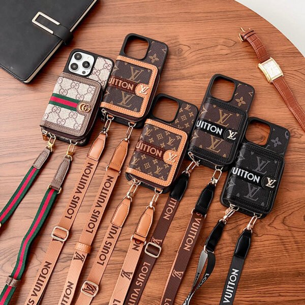 Lou GG Card Holder Chain iPhone Case