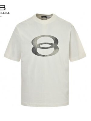 Balenciaga Oversized '8' Logo T-Shirt (White)