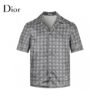 Dior Geometric Pattern Short Sleeve Shirt in Gray