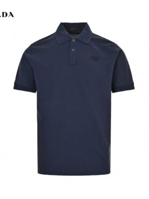 Prada Classic Navy Polo Shirt