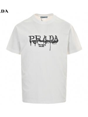 Prada Graphic Logo T-Shirt (White)