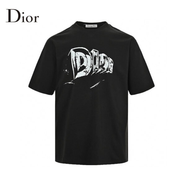 1_a9fc7c79-86d5-4a52-8a9b-cb30f6986b04 Dior Black T-Shirt with Bold Logo