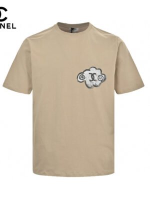 Chanel Cloud Logo T-Shirt in Beige