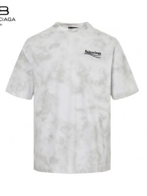 Balenciaga Tie-Dye Logo T-Shirt (White)