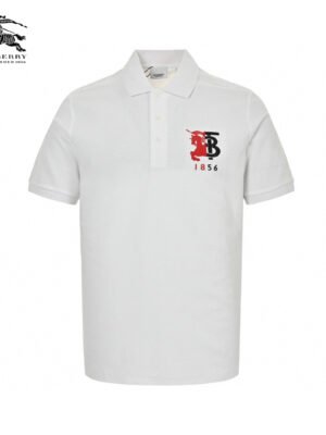 Burberry Monogram Logo Polo Shirt (White)