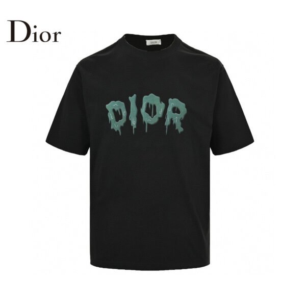 1_d2a5d621-e260-4201-ac58-ec9d32c57807 Dior Dripping Logo T-Shirt (Black)
