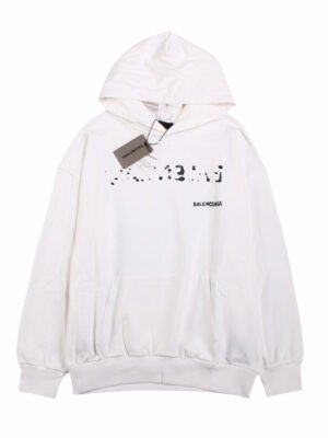 Balenciaga White Logo Hoodie