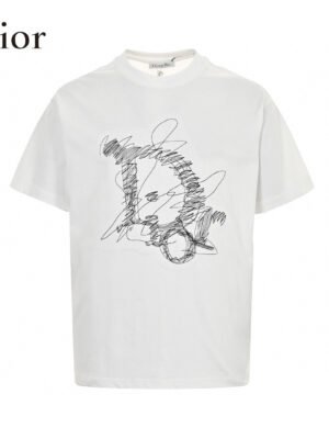 Dior Scribble Design T-Shirt