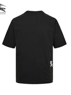Burberry Black T-Shirt with Side Logo