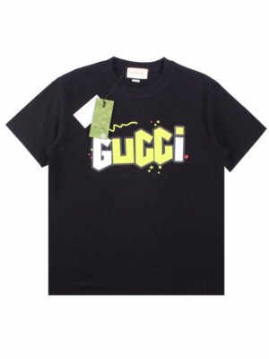 Gucci Lightning Bolt Logo T-Shirt in Black