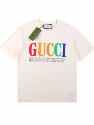 Gucci Cities Block Letter T-Shirt - White