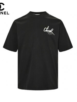 Chanel Signature Logo Black T-Shirt